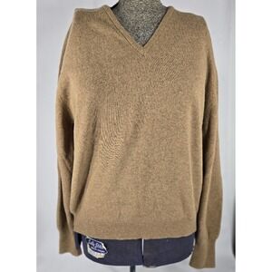 Byford Lambswool V-Neck Sweater Made in England Classic Fit Size Med (Tag UK 42)
